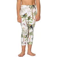 Merry Style Meisjes Leggings - Vrijetijdsbroek - Capri - Katoen - MS-MS10-405-LE - Wit/Palm/Tukanen - 116