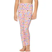 Merry Style Meisjes Lange Legging - van Katoenen - Vrijetijdsbroek - Sport - MS-MS10-337-LE-new - Roze/Tasten - 110