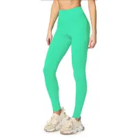 Merry Style MS-MS10-198-LE Dames Leggings - Sport - Vrijetijdsbroek - Lang - Katoen - Sporbroek - Yogabroek - Mint - XS