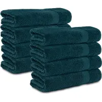 Komfortec 8x Handdoek 70x140 - 100% Katoen – Handdoekenset - Zacht - Petroleumblauw