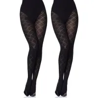 Merry Style Dames Panty 2 Pack - 60 DEN- 3D-technologie - Polyamide – Zwart/Zwart – M - MS-GB-328-2B
