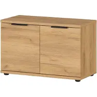 Huisenthuis.nl Halbank Leonard Eiken - 8 paar schoenen - Breedte 75 cm - Hoogte 48 cm - Diepte 37 cm - Met openslaande deuren