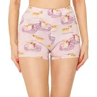 Merry Style Dames Leggings - Sport - Vrijetijdsbroek - Korte - Katoen - Roze/Honden - M - MS-MS10-407-LE