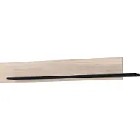 Huisenthuis.nl Wandplank Paxos Eiken - Zwart - Breedte 180 cm - Hoogte 25 cm - Diepte 20 cm - Met planken - Zonder deuren