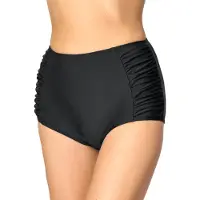Merry Style Dames Zwembroek - Bikinibroekje - Elastische tailleband – Polyamide & Elastaan – Zwart (9240) – 48 - MS-MS10-119-SL