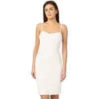 Merry Style MS-MS10-203-UW Dames Onderjurk - Nachthemd - kort - V-neck - verstelbare Spaghetti bandjes - Viscose - Ecru - XXL