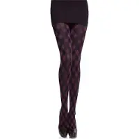 Merry Style MS-GB-317 Dames Panty - 60 DEN- Gedessineerd - 3D-technologie - Polyamide - Violet - S