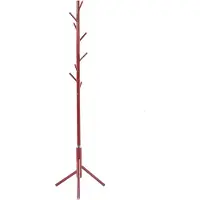 Huisenthuis.nl Kapstok Edith Rood - Metaal - 8 haken - Breedte 48 cm - Diepte 48 cm - Hoogte 174 cm