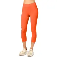 Merry Style MS-MS10-199-LE Dames Capri Leggings - Sport - Vrijetijdsbroek - 3/4 Lengte - Katoen - Sporbroek - Yogabroek - Roest - M