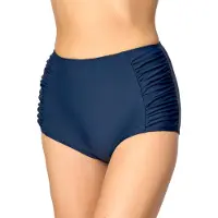 Merry Style Dames Zwembroek - Bikinibroekje - Elastische tailleband – Polyamide & Elastaan – Donkerblauw (6219) – 40 - MS-MS10-119-SL