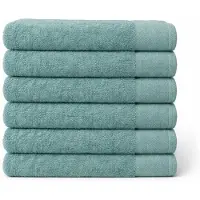 Saphira FRESH Handdoeken – 70x140 cm – Set van 6 – Groen – 100% Katoen – Ultra Zacht – Hoog Absorptievermogen – Sneldrogend – Hotelkwaliteit