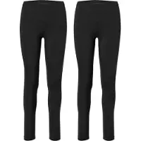 Merry Style Dames Leggings - Sport - Vrijetijdsbroek - Lang - Katoen - Sporbroek - 2-Pack -MS-MS10-198-LE-2B - Zwart/Zwart - M