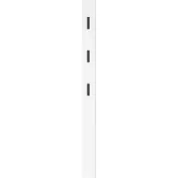 Huisenthuis.nl Kapstok Nicole Wit - 4 haken - Breedte 15 cm - Diepte 3 cm - Hoogte 170 cm
