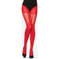 Merry Style Dames Panty - 60 DEN-Overknee-Look – Polyamide – Rood – M - MS-GB-260