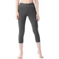 Merry Style MS-MS10-430-LE Dames Capri Leggings - Sport - Vrijetijdsbroek - 3/4 Lengte - Katoen - Sporbroek - Yogabroek - Grijs - S