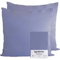 Komfortec Set van 2 Premium Jersey Kussenslopen 50x50 cm - Superzachte Kussenhoes – 100% Katoen – 150 g/m² - Lila
