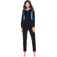 Merry Style – Dames Huispak – Vrijetijdspak – Velours – MS-MG-F-SUIT2 – Marineblau/Blau – XXXXXL