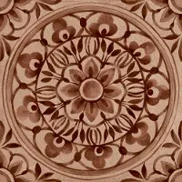 Valence Technology Lunessa vloertegel 20x20cm roodbruin met bloemen