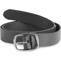 Merry Style Ladeheid Dames Kledingriem - Riem - Broekriem - Verstelbaar - Leer - MS-EL-D41 - Grafiet - 85 cm