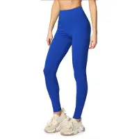 Merry Style MS-MS10-198-LE Dames Leggings - Sport - Vrijetijdsbroek - Lang - Katoen - Sporbroek - Yogabroek - Kobalt - XXL