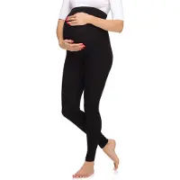Merry Style MS-MS10-297-LE Dames Zwangerschapsleggings Leggings - Sport - Vrijetijdsbroek - Lang - Viscose - Sporbroek - Yogabroek - Zwart - XXL