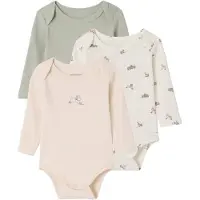 Vertbaudet Set van 3 body's baby lange mouwen