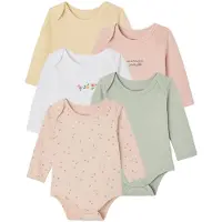Vertbaudet Body's met lange mouwen voor baby's met bloemenprint
