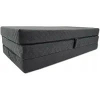 Odol-Plusz Opvouwbaar logeermatras met fauteuilfunctie - 200 x 120 x 10 cm - schuimmatras, pikdonkergrijs