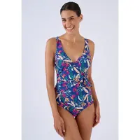 Damart - Badpak Tropical Perfect Fit by - Dames - Blauw - 42