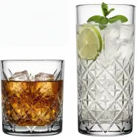 Pasabahce Timeless Glazenset – 8-delig – 4 waterglazen 20,5 cl & 4 Longdrinkglazen 29,5 cl