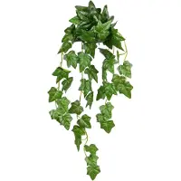 UNUS Kunsthangplant Klimop Hangplant Groen Kunstplanten 70 cm set van 2 voor Binnen en Buiten Nepplanten Kunst plant