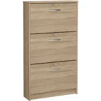 Huisenthuis.nl Schoenenkast Delphine Eiken - 9 paar schoenen - Breedte 58.5 cm - Hoogte 104.5 cm - Diepte 17 cm - Met kleppen