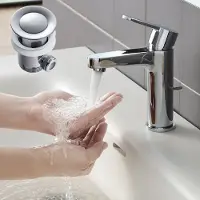 CECIPA MAX wastafelkraan Chroom - wastafelmengkraan - wastafelkraan met trekwaste - wastafel kraan - Badkamerkraan - badkamer kraan - Waterbesparende