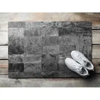 Coloray Buiten Deurmat - Grijs Weerbestendige Deurmat - Marmeren tegels Stevige Entreemat - Woningdecoratie - Deurmat Voor Regenweer - Deurmat Die Niet Wegglijdt - 60x40 cm