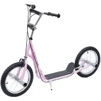 HOMCOM HOMdotCOM Kinderstep step scooter stadsstep kinderscooter step voor kinderen kickboard 16 roze