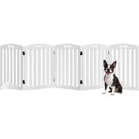 PawHut Pet Gate-MDF-258L x 30B x 61H cm-Wit