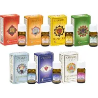 Bahadra Set van 7 Essentiële chakra oliën