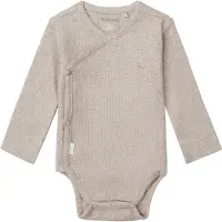 Noppies Nino Romper - Rib - Taupe Melange - Mt. 74