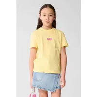Shoeby T-shirt geel Meisjes Katoen Ronde hals Printopdruk - maat 146/152