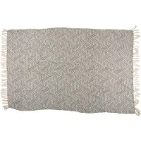 Arti Casa Katoenen Plaid - 130 x 170 cm - Decoratieve Deken met Franjes - Grijs