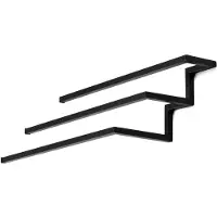 HowHomely - Handdoekhouder - 3 Armen - Zwart - Wandmontage