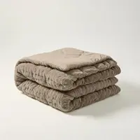 Y-NOT – Dekbed Zonder Overtrek 200x220 – Fur Pom pom – All Season – Zacht & Wasbaar – Taupe