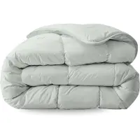 Zelesta Everyday Uni Mistgroen 240x200cm - Dekbed zonder overtrek - Wasbaar hoesloos dekbed - Bedrukt dekbed - All year zomerdekbed & winterdekbed