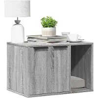 vidaXL Kattenbakkast 60x40x40 cm bewerkt hout grijs sonoma eikenkleur