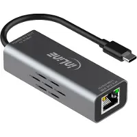 InLine 33380J, USB type C, RJ-45, mannelijke connector, grijs, Taiwan, RTL8152