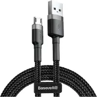 Baseus Cafule 2.4A, 1 meter Micro USB-kabel (grijs/zwart)
