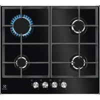 Electrolux KGG6426K, inbouw, 56 cm, zwart, gasfornuis met 4 zones