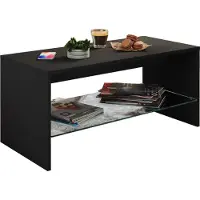 VCM Wisal salontafel 1 plank zwart.