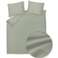 Vandyck Dekbedovertrek Satin Luxe Smoke Green Satijn-200 x 200 / 220 cm | 2-Persoons