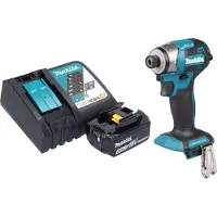 Makita DTD 173 RM1 accu-slagmoersleutel 18 V 180 Nm 1/4" borstelloos + 1x oplaadbare accu 4,0 Ah + lader